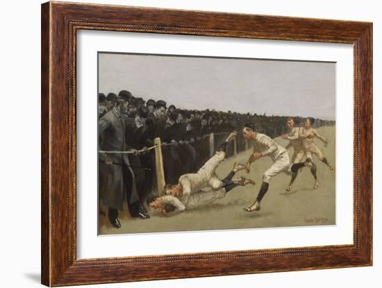 Touchdown, Yale vs. Princeton, Thanksgiving Day, Nov. 27, 1890-Frederic Remington-Framed Giclee Print