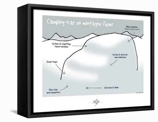 Touchouss - Camping-car sous la neige-Sylvain Bichicchi-Framed Stretched Canvas