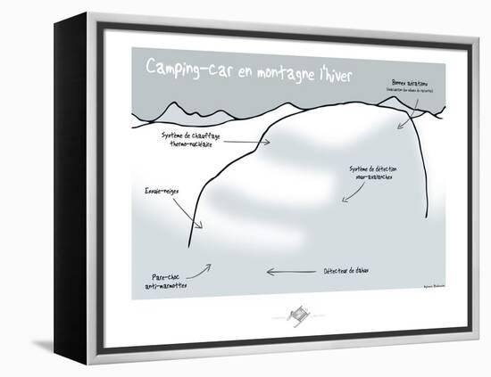 Touchouss - Camping-car sous la neige-Sylvain Bichicchi-Framed Stretched Canvas