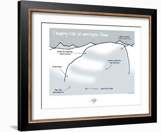 Touchouss - Camping-car sous la neige-Sylvain Bichicchi-Framed Art Print