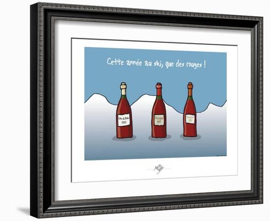 Touchouss - Cette année, que des rouges-Sylvain Bichicchi-Framed Art Print