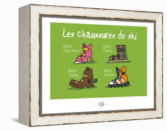 Touchouss - Chaussures de ski-Sylvain Bichicchi-Framed Stretched Canvas