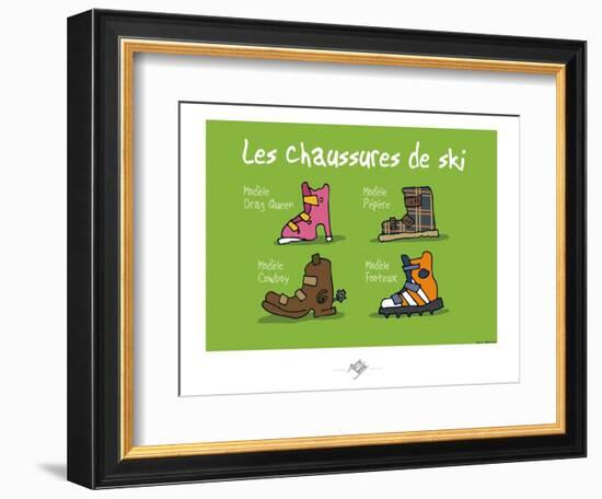 Touchouss - Chaussures de ski-Sylvain Bichicchi-Framed Art Print