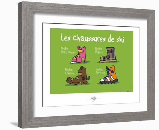 Touchouss - Chaussures de ski-Sylvain Bichicchi-Framed Art Print