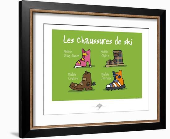 Touchouss - Chaussures de ski-Sylvain Bichicchi-Framed Art Print