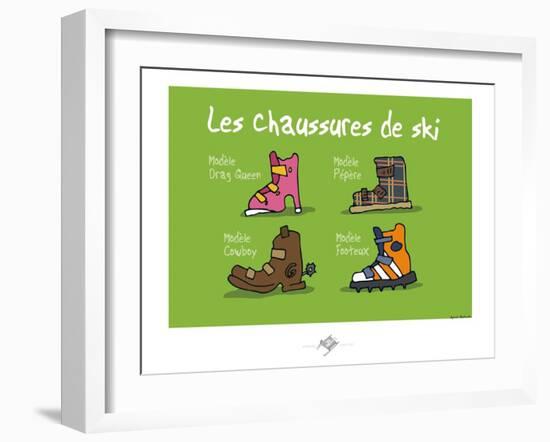 Touchouss - Chaussures de ski-Sylvain Bichicchi-Framed Art Print