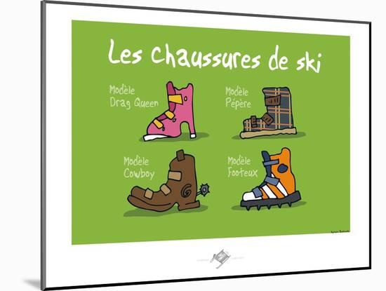 Touchouss - Chaussures de ski-Sylvain Bichicchi-Mounted Art Print