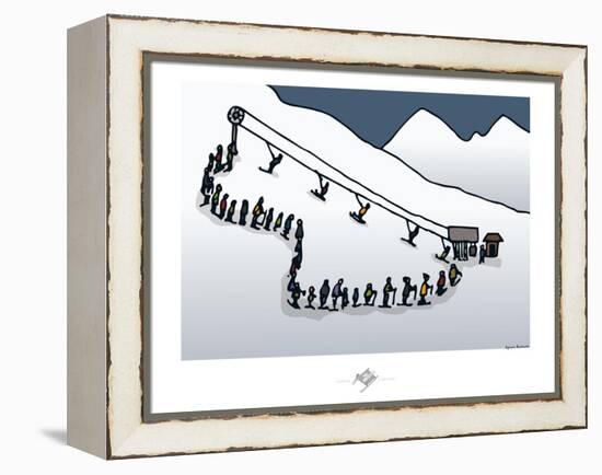 Touchouss - La file d'attente-Sylvain Bichicchi-Framed Stretched Canvas