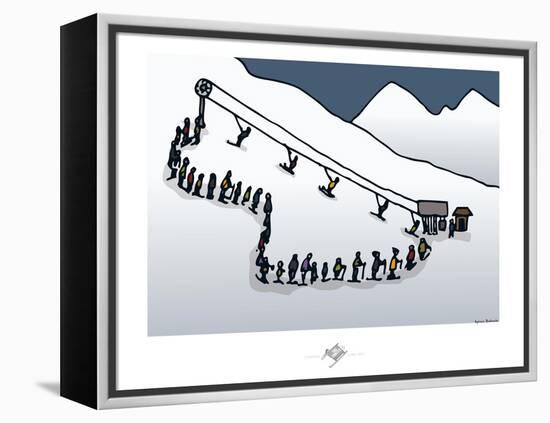 Touchouss - La file d'attente-Sylvain Bichicchi-Framed Stretched Canvas