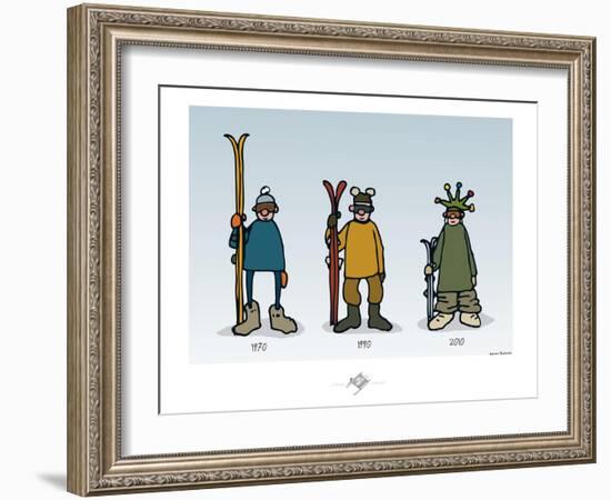 Touchouss - La mode des sports d'hiver-Sylvain Bichicchi-Framed Art Print