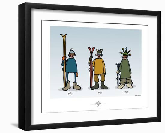 Touchouss - La mode des sports d'hiver-Sylvain Bichicchi-Framed Art Print