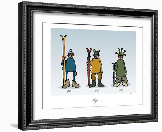 Touchouss - La mode des sports d'hiver-Sylvain Bichicchi-Framed Art Print