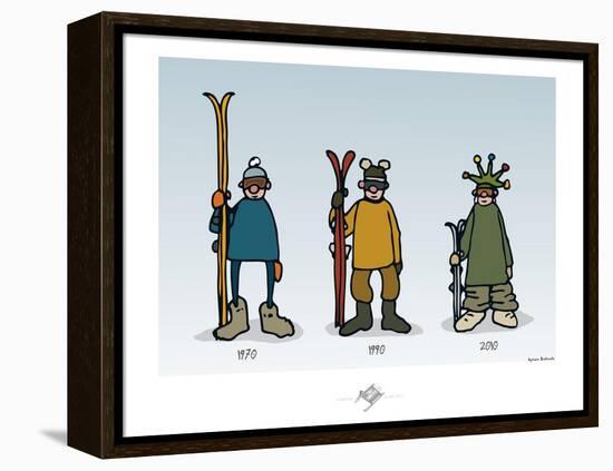 Touchouss - La mode des sports d'hiver-Sylvain Bichicchi-Framed Stretched Canvas