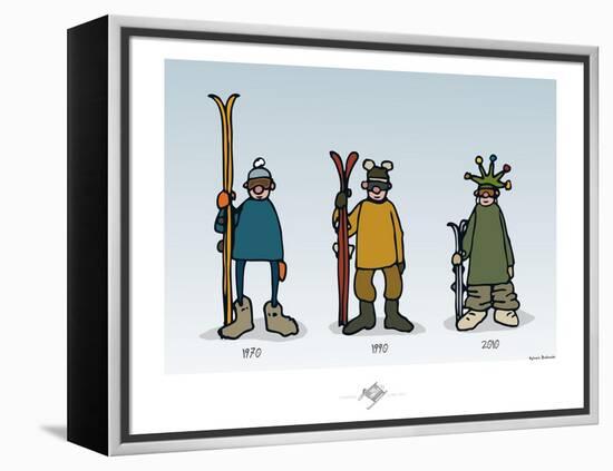 Touchouss - La mode des sports d'hiver-Sylvain Bichicchi-Framed Stretched Canvas