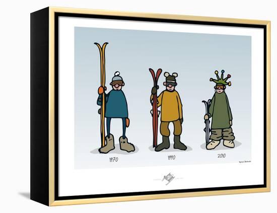 Touchouss - La mode des sports d'hiver-Sylvain Bichicchi-Framed Stretched Canvas