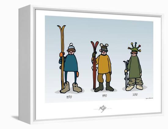 Touchouss - La mode des sports d'hiver-Sylvain Bichicchi-Framed Stretched Canvas