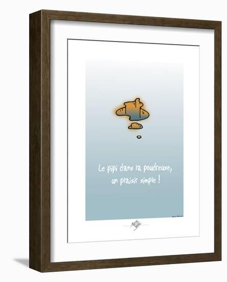 Touchouss - Le pipi dans la neige-Sylvain Bichicchi-Framed Art Print