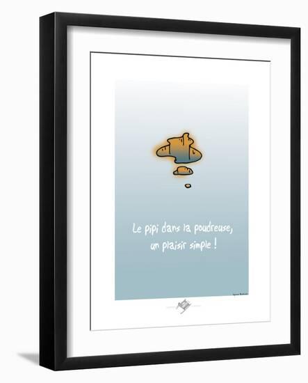 Touchouss - Le pipi dans la neige-Sylvain Bichicchi-Framed Art Print