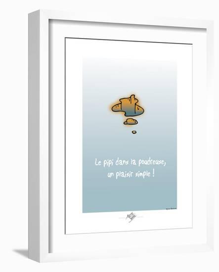 Touchouss - Le pipi dans la neige-Sylvain Bichicchi-Framed Art Print