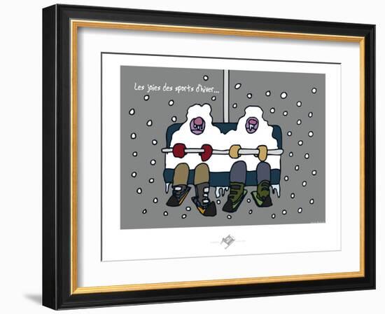 Touchouss - Les joies des sports d'hiver-Sylvain Bichicchi-Framed Art Print