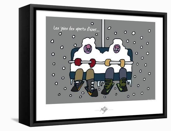 Touchouss - Les joies des sports d'hiver-Sylvain Bichicchi-Framed Stretched Canvas