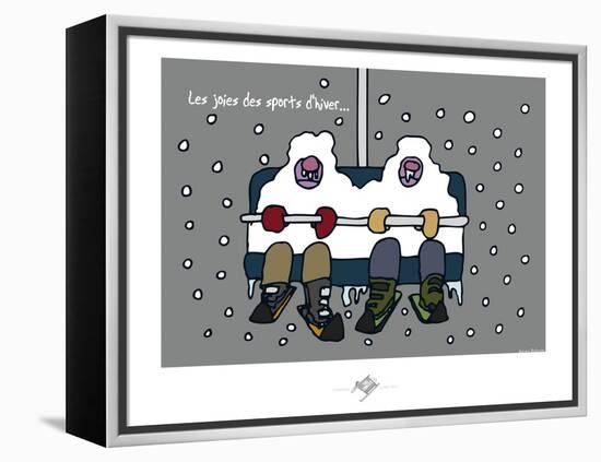 Touchouss - Les joies des sports d'hiver-Sylvain Bichicchi-Framed Stretched Canvas