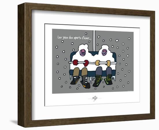 Touchouss - Les joies des sports d'hiver-Sylvain Bichicchi-Framed Premium Giclee Print