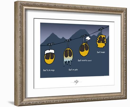 Touchouss - Les œufs-Sylvain Bichicchi-Framed Art Print