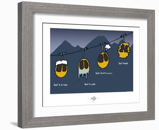 Touchouss - Les œufs-Sylvain Bichicchi-Framed Art Print