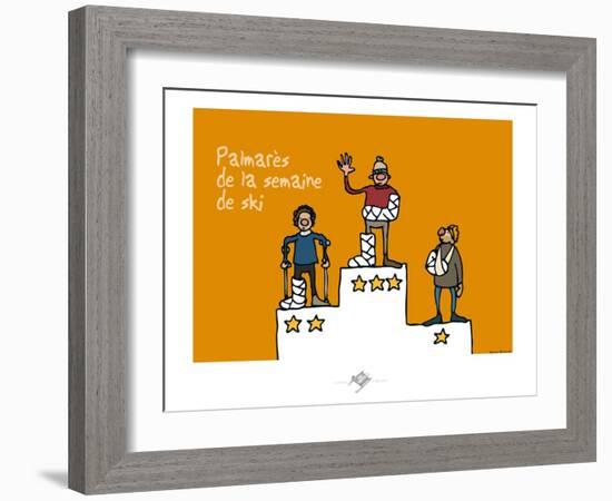 Touchouss - Palmarès de la semaine de ski-Sylvain Bichicchi-Framed Art Print