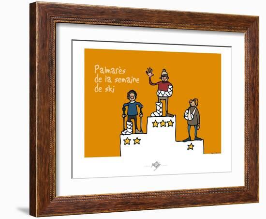 Touchouss - Palmarès de la semaine de ski-Sylvain Bichicchi-Framed Art Print