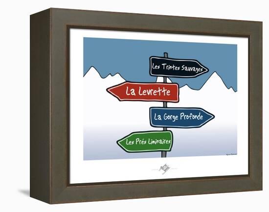 Touchouss - Panneaux des pistes-Sylvain Bichicchi-Framed Stretched Canvas