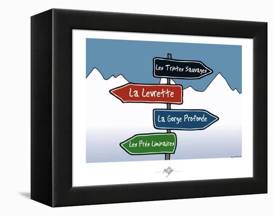 Touchouss - Panneaux des pistes-Sylvain Bichicchi-Framed Stretched Canvas