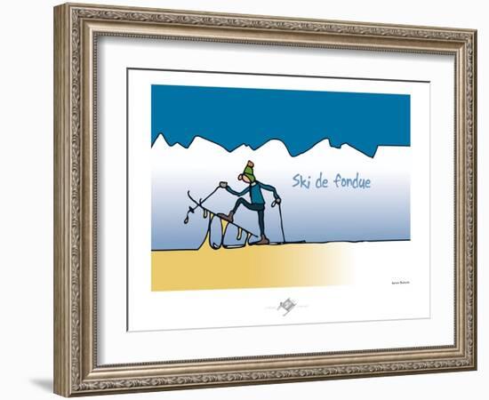 Touchouss - Ski de fondue-Sylvain Bichicchi-Framed Art Print