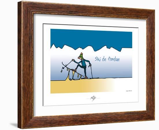 Touchouss - Ski de fondue-Sylvain Bichicchi-Framed Art Print