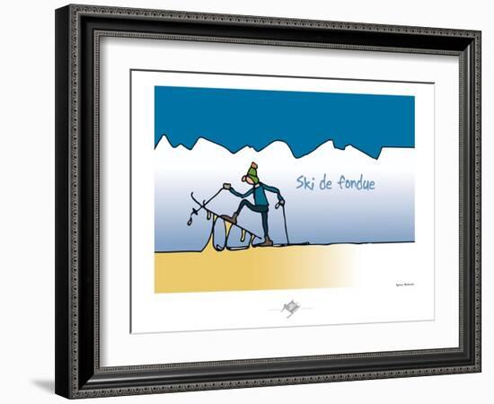 Touchouss - Ski de fondue-Sylvain Bichicchi-Framed Art Print