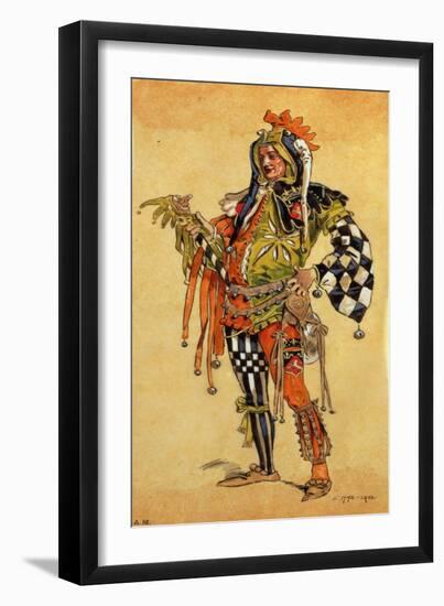 Touchstone the Clown, Costume Design for "As You Like It"-C. Wilhelm-Framed Giclee Print