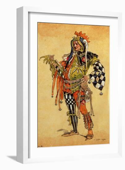 Touchstone the Clown, Costume Design for "As You Like It"-C. Wilhelm-Framed Giclee Print