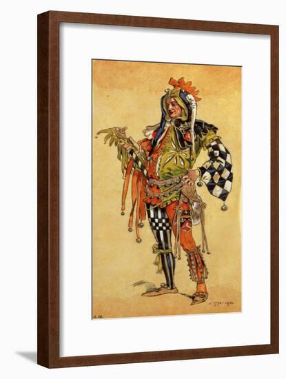 Touchstone the Clown, Costume Design for "As You Like It"-C. Wilhelm-Framed Giclee Print