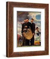 Tough Call - Bottom of the Sixth (Three Umpires), April 23, 1949-Norman Rockwell-Framed Giclee Print