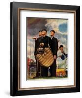 Tough Call - Bottom of the Sixth (Three Umpires), April 23, 1949-Norman Rockwell-Framed Giclee Print