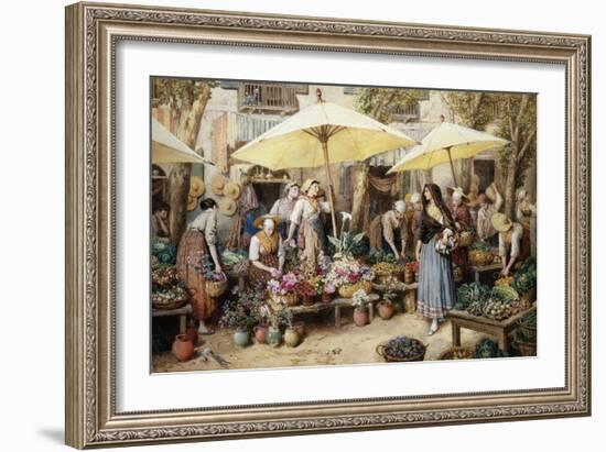 Toulon Market, France-Myles Birket Foster-Framed Giclee Print