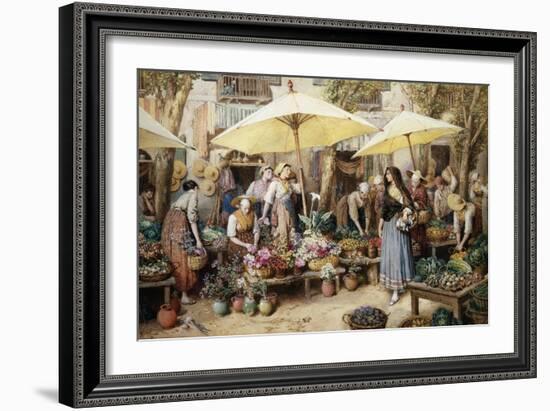 Toulon Market, France-Myles Birket Foster-Framed Giclee Print