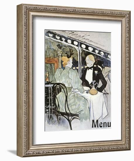 Toulouse-Lautrec: Menu-Henri de Toulouse-Lautrec-Framed Premium Giclee Print