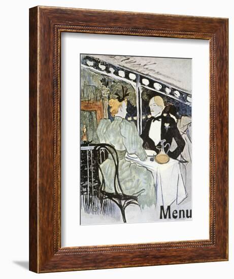 Toulouse-Lautrec: Menu-Henri de Toulouse-Lautrec-Framed Premium Giclee Print