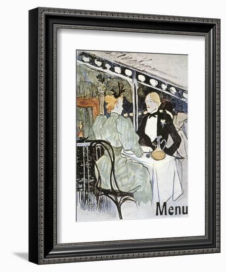 Toulouse-Lautrec: Menu-Henri de Toulouse-Lautrec-Framed Premium Giclee Print