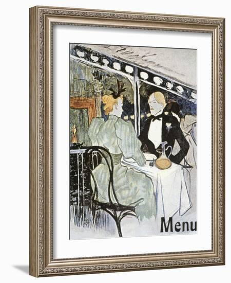 Toulouse-Lautrec: Menu-Henri de Toulouse-Lautrec-Framed Giclee Print