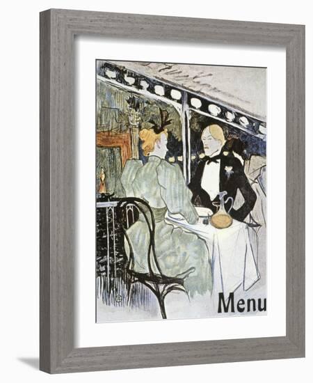 Toulouse-Lautrec: Menu-Henri de Toulouse-Lautrec-Framed Giclee Print