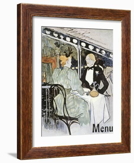 Toulouse-Lautrec: Menu-Henri de Toulouse-Lautrec-Framed Giclee Print