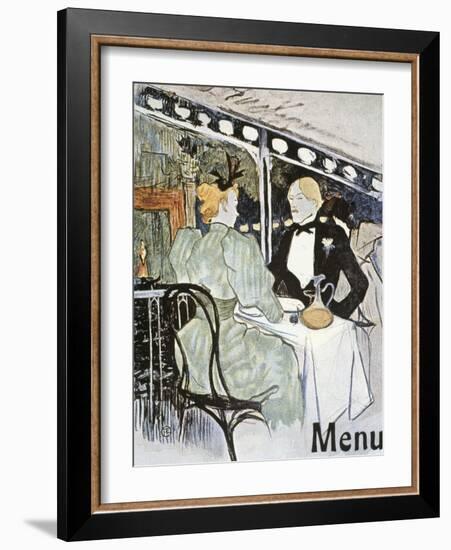 Toulouse-Lautrec: Menu-Henri de Toulouse-Lautrec-Framed Giclee Print